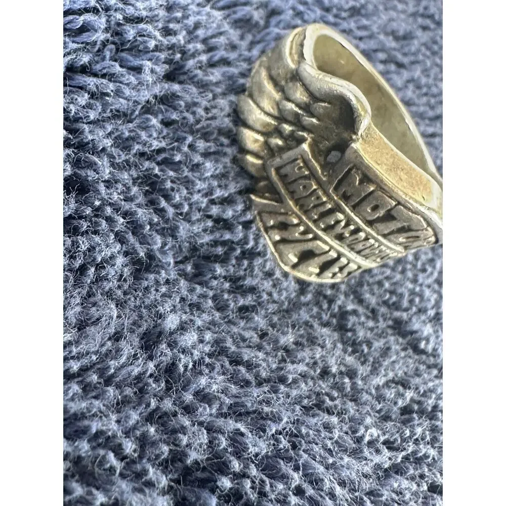 Harley Davidson Motor Cycles Ring Biker Style Heavy Band - Picture 3 of 4